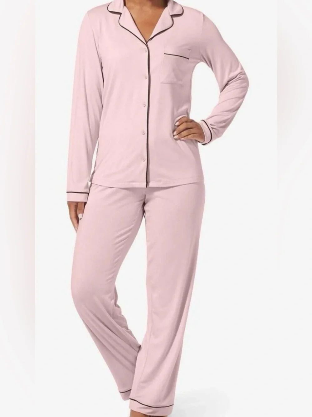 Tommy John Pajama Set 2 Pc Set NWT Long Sleeve Tops & Pants Peach Small